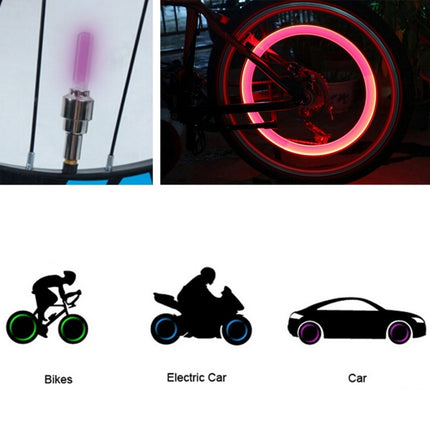 2 PCS Wheel Tyre Lamp With Battery for Car / Motorbike / Bike(Red Light)-garmade.com