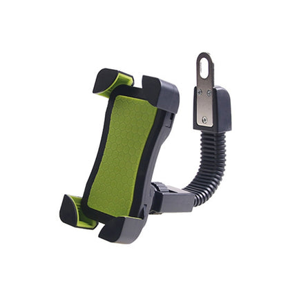 Universal 360 Degrees Free Rotation ABS Motorcycle Phone Bracket Mountain Bike Navigation Bracket GPS/Mobile Holder for 3.5-6.5 inch Mobile Phone(Green)-garmade.com