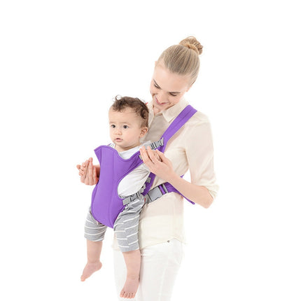 Infant Baby Ergonomic Breathable Mesh Sling Backpack Kangaroo Carrier for 1-4 Age(Purple)-garmade.com