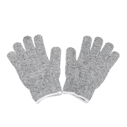 A Pair Cut-resistant Gardening Gloves HPPE Food-grade 5-Level Anti-cutting Anti-wear Safety Working Gloves, Size: S, Length: 20cm(White)-garmade.com
