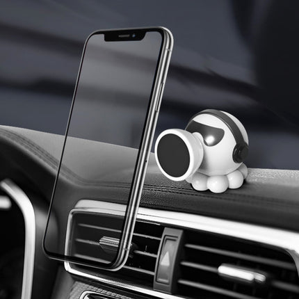 Car Octopus Shape Magnetic Mobile Phone Holder (White)-garmade.com
