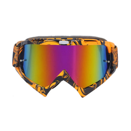 Motorcycle Parts Goggles Ski Goggles Outdoor Windproof Glasses(Gold)-garmade.com