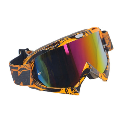 Motorcycle Parts Goggles Ski Goggles Outdoor Windproof Glasses(Gold)-garmade.com
