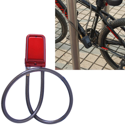 Bicycle Password Alarm IP44 Waterproof Burglar Vibration Alarm(Red)-garmade.com