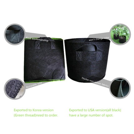 2 Gallon Planting Grow Bag Thickened Non-woven Aeration Fabric Pot Container with Handle-garmade.com