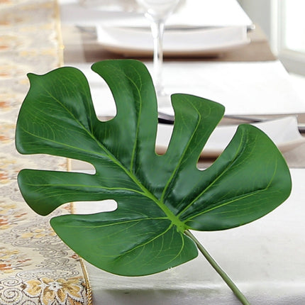 Home Handcrafts Green Artificial Tropical Plant Leaf Fake Palm Leaves Monstera Decoration-garmade.com