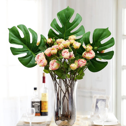 Home Handcrafts Green Artificial Tropical Plant Leaf Fake Palm Leaves Monstera Decoration-garmade.com