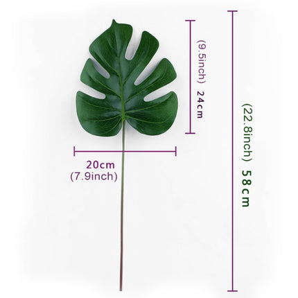 Home Handcrafts Green Artificial Tropical Plant Leaf Fake Palm Leaves Monstera Decoration-garmade.com