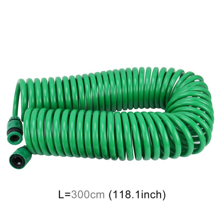 Garden Watering Series Spring Tube Hose Telescopic Spiral Pipe with Water Connector Adaptor and Connector, Length: 30m-garmade.com