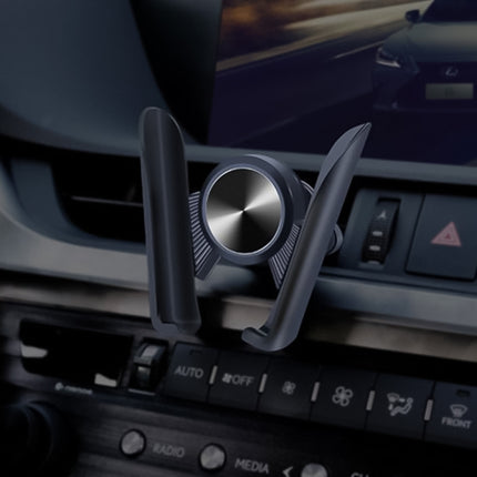 Universal Car Air Vent Mount Phone Holder Stand, Clip Width: 6-8.5cm, For iPhone, Galaxy, Sony, Lenovo, HTC, Huawei and other Smartphones (Black)-garmade.com