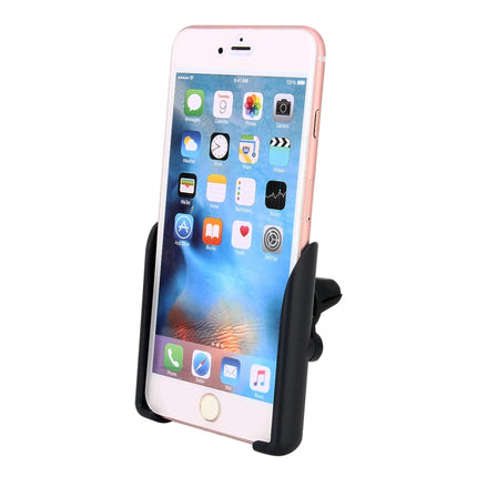 Universal Car Air Vent Mount Phone Holder Stand, Clip Width: 6-8.5cm, For iPhone, Galaxy, Sony, Lenovo, HTC, Huawei and other Smartphones (Black)-garmade.com