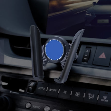 Universal Car Air Vent Mount Phone Holder Stand, Clip Width: 6-8.5cm, For iPhone, Galaxy, Sony, Lenovo, HTC, Huawei and other Smartphones (Blue)-garmade.com
