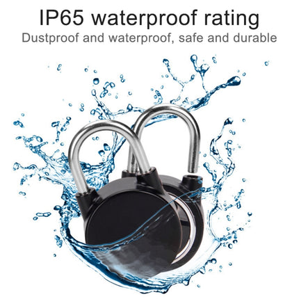 Waterproof Intelligent Bluetooth Fingerprint Padlock Remote Unlocking for iOS / Android(Silver)-garmade.com