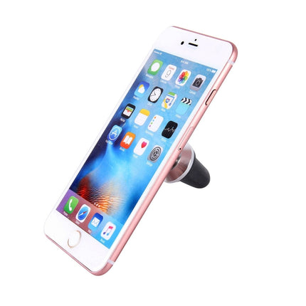 Universal Magnetic Car Air Vent Mount Phone Holder, For iPhone, Samsung, Huawei, Xiaomi, HTC and Other Smartphones(Silver)-garmade.com