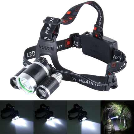 LED Headlamp High Power Bright Headlight , 3 CREE T6 with Charger, NO Including Batteries-garmade.com