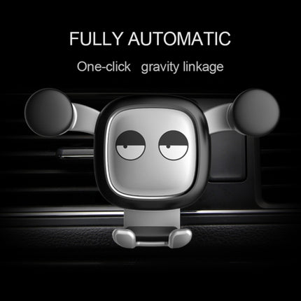 Big Eyes Pattern Gravity Cartoon Air Vent Car Mount Phone Holder(Black)-garmade.com