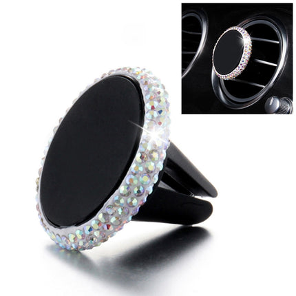 Car Diamond Magnetic Air Outlet Mobile Phone Holder (Colourful White)-garmade.com