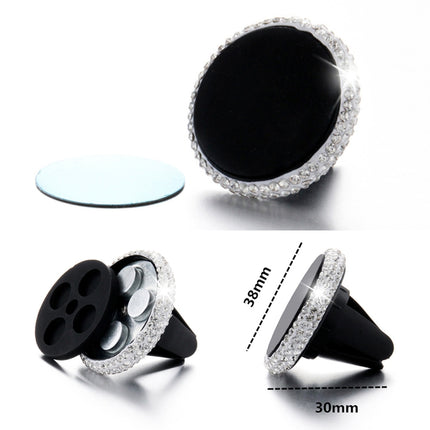 Car Diamond Magnetic Air Outlet Mobile Phone Holder(Black)-garmade.com