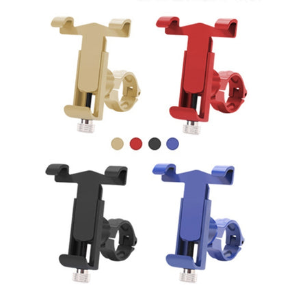 360 Degree Rotatable Aluminum Alloy Phone Bracket for Bicycle, Suitable for 50-100mm Device(Red)-garmade.com