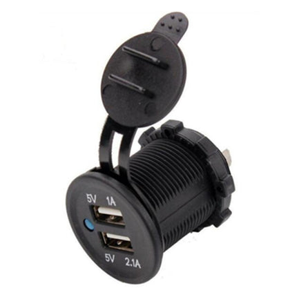 Car Motorcycle ABS Dual Port Charger-garmade.com