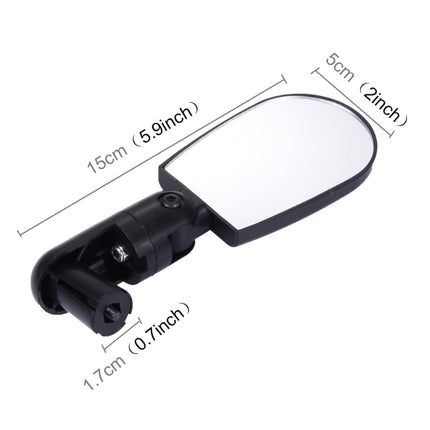 2 PCS Mini Universal Adjustable Rear View Mirror Rear Reflector for Bicycle / Mountain Bike-garmade.com