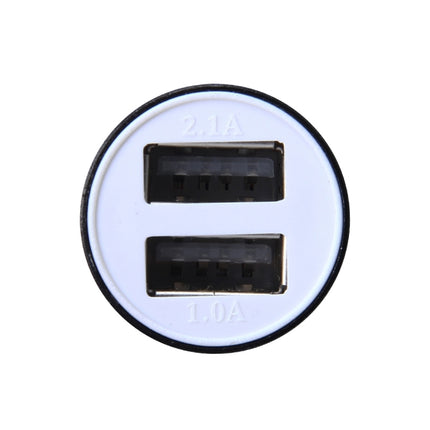10 PCS Car Auto 5V Dual USB 2.1A/1A Cigarette Lighter Adapter for Most Phones(Black)-garmade.com