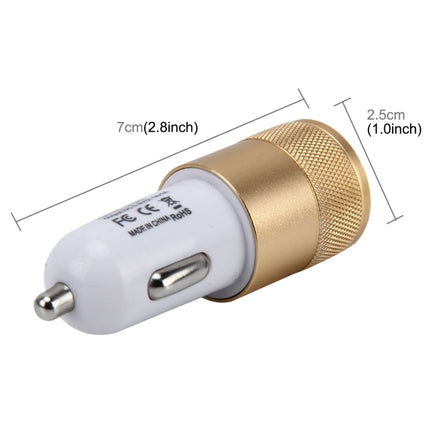 10 PCS Car Auto 5V Dual USB 2.1A/1A Cigarette Lighter Adapter for Most Phones(Gold)-garmade.com