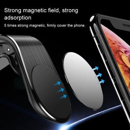 Car Metal Magnetic Air Outlet Mobile Phone Holder Bracket (Black)-garmade.com