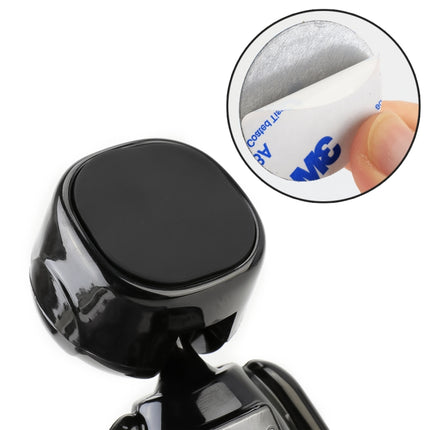 Little People Shape Car Adjustable Magnetic Mobile Phone Holder Bracket (White)-garmade.com