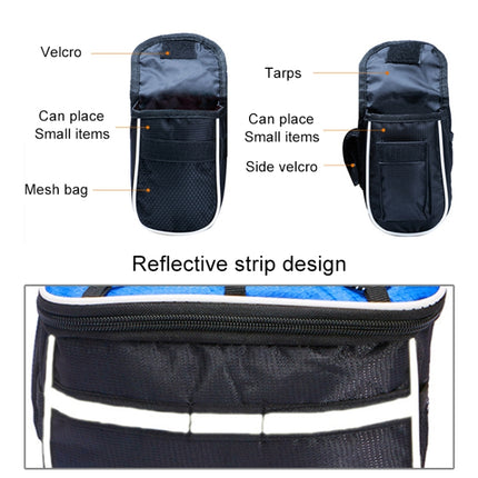 Bicycle Phone Bags Mountain Road Bike Front Head Bag Handlebar Bag (Black)-garmade.com