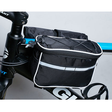 Bicycle Phone Bags Mountain Road Bike Front Head Bag Handlebar Bag (Black)-garmade.com