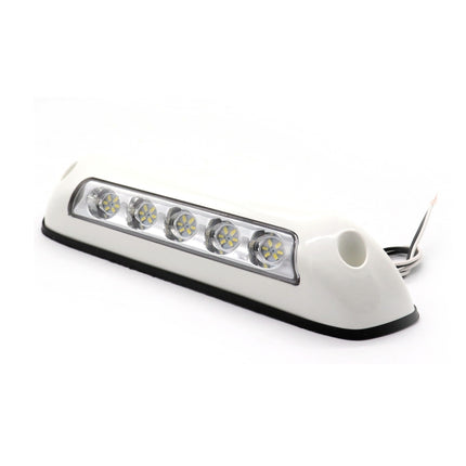 DC 12V 2.6W 6000K IP67 Marine RV Waterproof LED Stair Deck Dome Light Ceiling Lamp, White Shell and Rubber Base-garmade.com