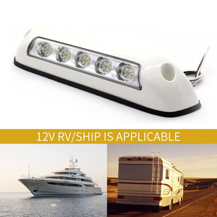 DC 12V 2.6W 6000K IP67 Marine RV Waterproof LED Stair Deck Dome Light Ceiling Lamp, White Shell and Rubber Base-garmade.com