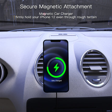 X6 Car Air Outlet Vent Mount Clamp Holder 15W Fast Charging Qi Magnetic Wireless Charger-garmade.com