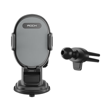ROCK SPACE RAM0009 Suction Cup Retractable Rotating Mechanical Car Holder, Suitable for Phones within 66-102mm Width-garmade.com