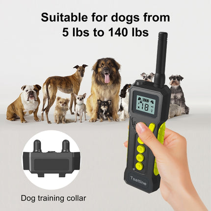 Tsattine T10 IP68 Waterproof 2000FT Dog Training Device with LCD Light-garmade.com