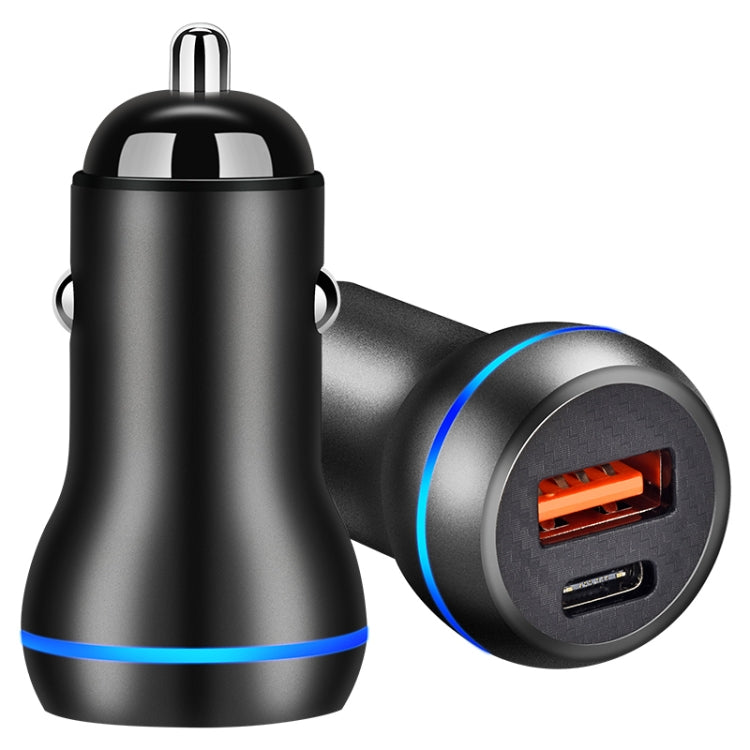 ACC-581 PD 20W + QC3.0 Type-C / USB-C + USB Fast Charging Car Charger (Black)-garmade.com