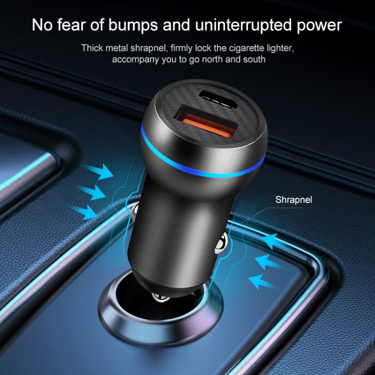 ACC-581 PD 20W + QC3.0 Type-C / USB-C + USB Fast Charging Car Charger (Black)-garmade.com