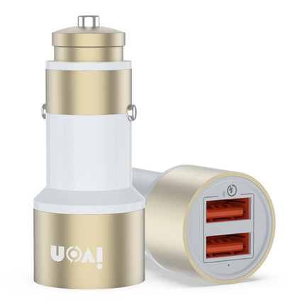 IVON CC33 36W 6A Dual QC 3.0 USB Full Metal Car Charger-garmade.com
