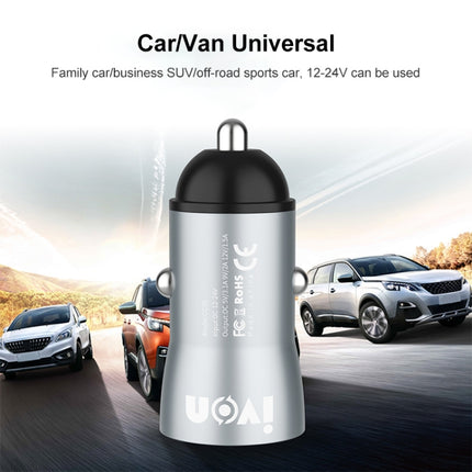 IVON CC39 18W 3.1A QC 3.0 USB Car Charger + 1m USB to USB-C / Type-C Fast Charge Data Cable Set-garmade.com