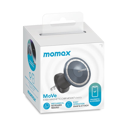 MOMAX MoVe Universal Transparent Magnetic Air Outlet Car Holder (Black)-garmade.com