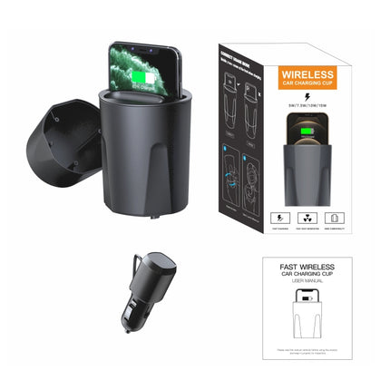 X13A 4 in 1 Car QI Standard Charging Cup Wireless Fast Charger-garmade.com
