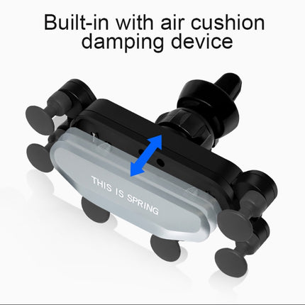 Car Air Outlet Six-claw Gravity Mobile Phone Holder Bracket (Black)-garmade.com