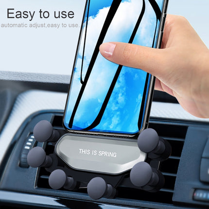 Car Air Outlet Six-claw Gravity Mobile Phone Holder Bracket (Red)-garmade.com