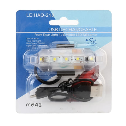Bicycle USB Rechargeable Taillight LED Tail Lamp (White Light)-garmade.com