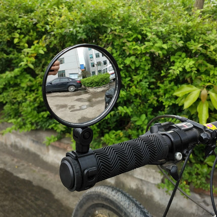 Universal 360 Rotate Adjustable Bicycle Rearview Handlebar Wide-angle Convex Mirror Cycling Rear View Mirror-garmade.com