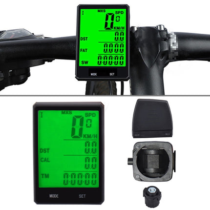 2.8 inch English Wireless Waterproof Cycle Computer LCD Odometer Speedometer-garmade.com