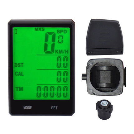 2.8 inch English Wireless Waterproof Cycle Computer LCD Odometer Speedometer-garmade.com