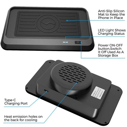 Car Qi Standard Wireless Charger 10W Quick Charging for 2015-2019 Land Rover Discovery Sport, Left Driving-garmade.com