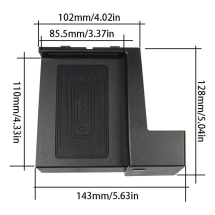 Car Qi Standard Wireless Charger 10W Quick Charging for 2015-2020 Mercedes-Benz C Class / GLC, Left Driving-garmade.com